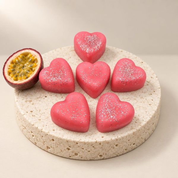 Wax melts hearts x6 scented fruits passion