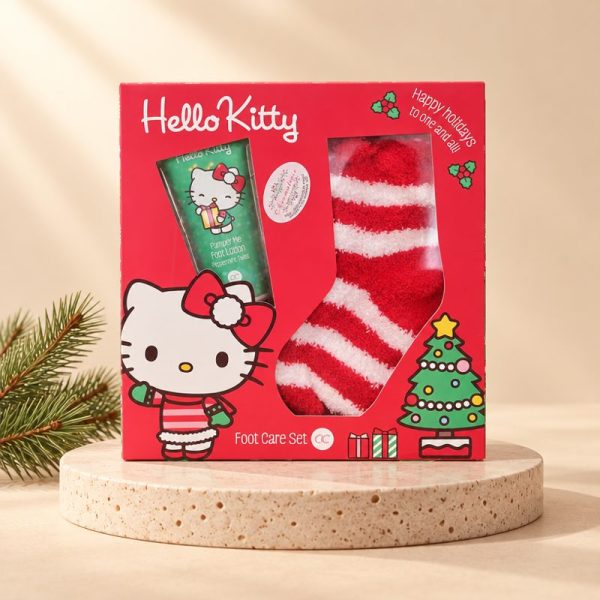 Set festive socks and foot cream Hello Kitty