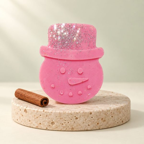 Soap snowman pink