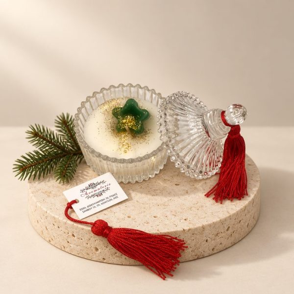 Scented Candle in small jar with Christmas melt