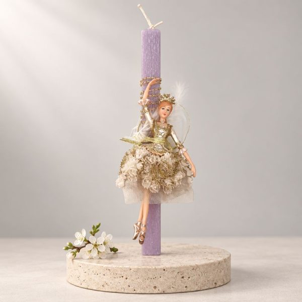 Easter Candle scented with porcelain ballerina