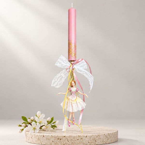 Easter Candle scented orange – cinnamon with porcelain ballerina