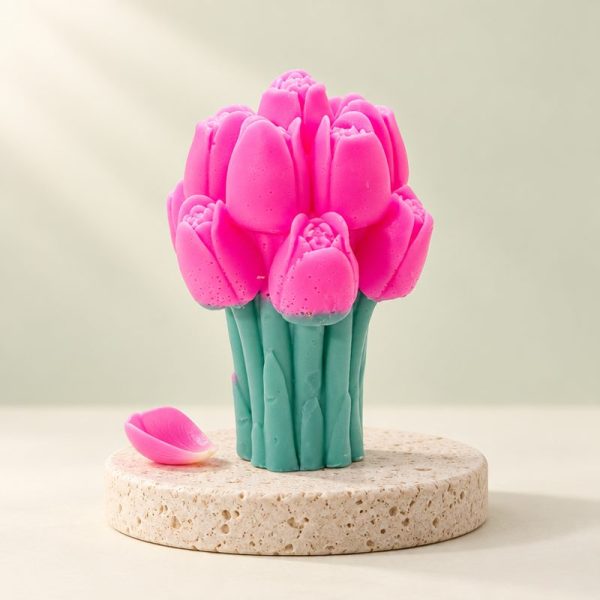 Soap bouquet tulips 3D