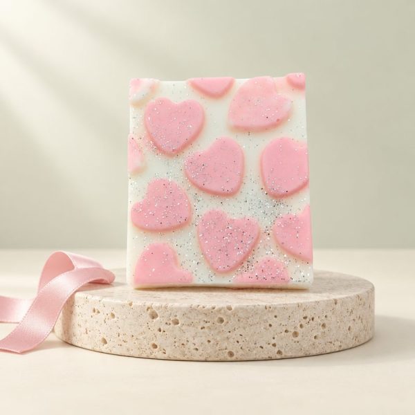 Soap rectangular little hearts